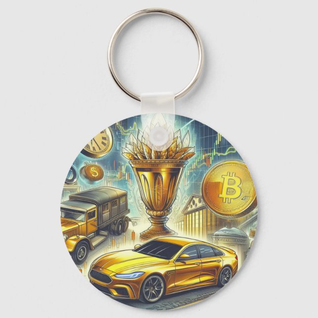 Llavero Anillo de claves de negociación de acciones (Reverso )