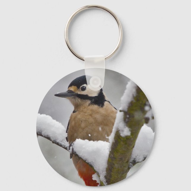 Llavero Anillo de claves de Woodpecker de Invierno (Anverso)