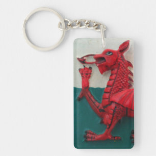 Llavero Anillo de claves del dragón galés