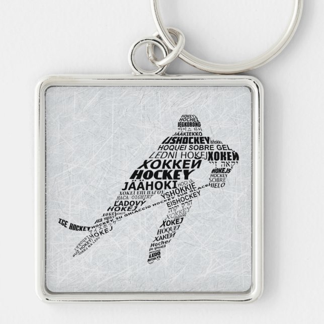 Llavero Anillo de claves del jugador de hockey sobre hielo (Frente)
