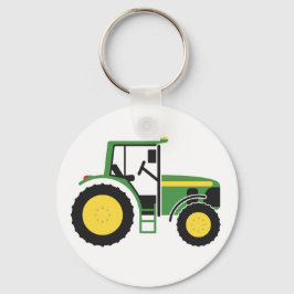 Llavero Anillo de claves del tractor verde