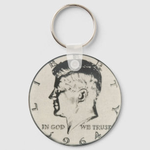 Llavero Anillo de claves JFK Half Dollar