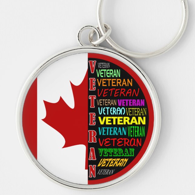 Llavero Anillo de claves para veteranos de Canadá (Frente)