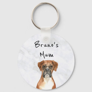 Llavero Anillo de claves personalizado de perro de boxeo