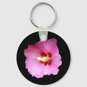 Llavero Anillo de claves rosado Hibiscus