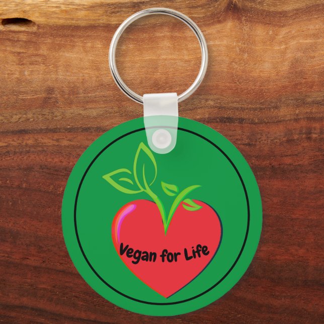 Llavero Anillo de claves Vegan for Life (Anverso)