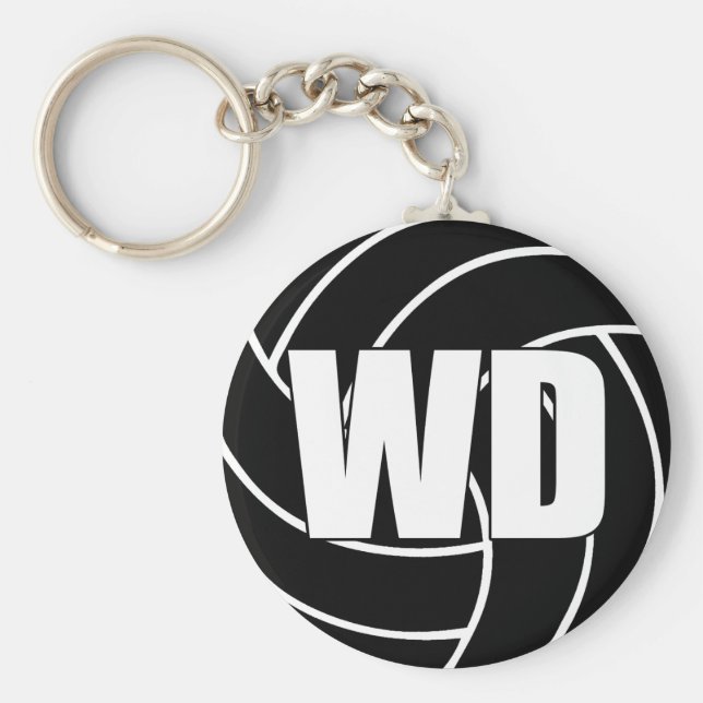 Llavero Anillo de claves WD de Netball Wing Defense (Frente)