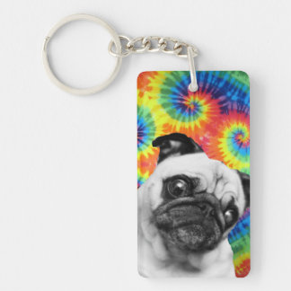 Llavero Anillo de la llave del tinte de Pug Tie