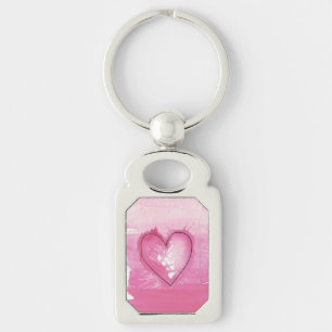 Llavero Anillo de la tecla cardiaca rosada