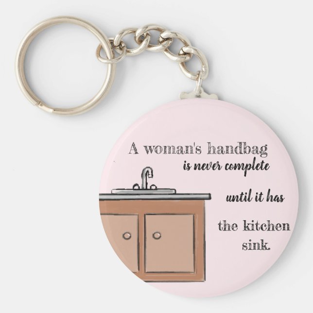 Llavero Anillo de llaves del rosado de la cocina (Frente)