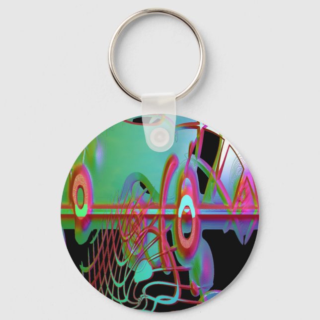 Llavero Anillo de teclas de alternancia abstracta (Anverso)