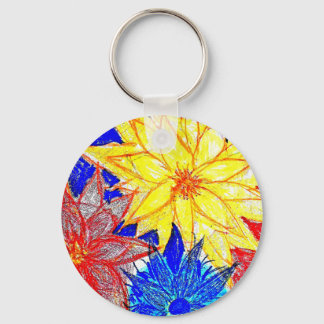 Llavero Anillo de teclas de botón básico que contrasta