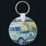 Llavero Anillo de teclas de botón con impresión de Land Ro<br><div class="desc">"FREYA" El Anillo de Llave de Cab de Camión de Serie 1 con la redacción : En 1948 marcó. De una pintura de GJLC JackCrisp.co.uk También disponible en otros estilos de anillo de claves.</div>