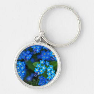 Llavero Anillo de teclas florales olvido-me-no
