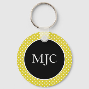 Llavero Anillo de teclas personalizadas de puntos de polka