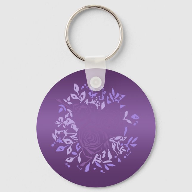 Llavero Anillo de teclas redondeado de Rosa violeta (Anverso)