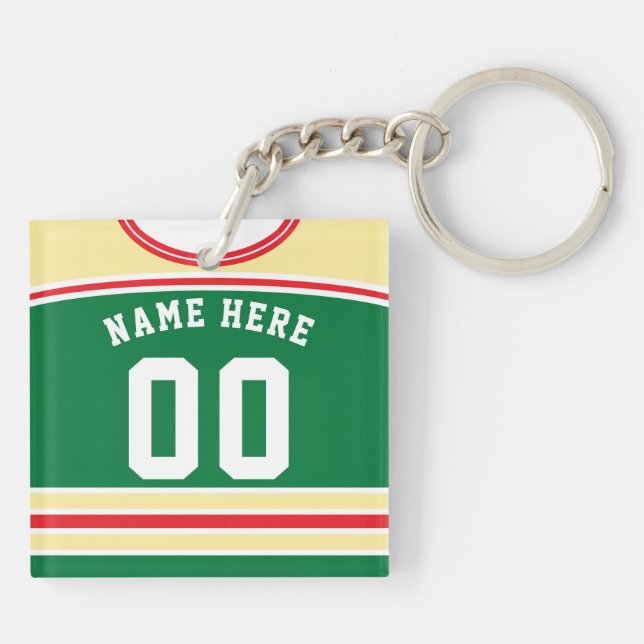 Llavero Anillo Uniforme de Hockey sobre Hielo en personali (Atrás)