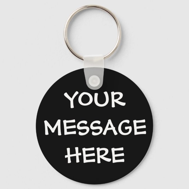 Llavero Anillos de claves personalizados negros para hombr (Anverso)