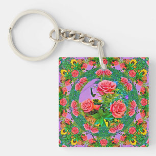 Llavero Anillos rosas