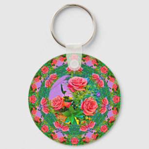 Llavero Anillos rosas