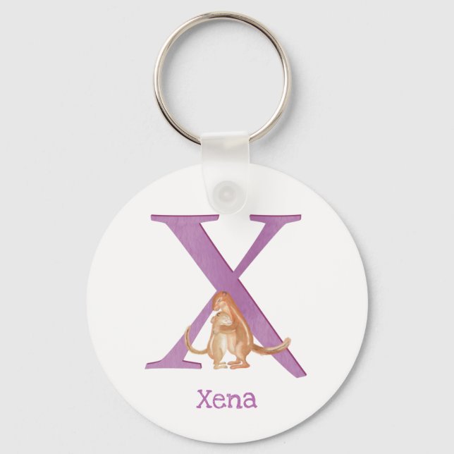 Llavero Animal ABC X es para xerus key ring (Anverso)