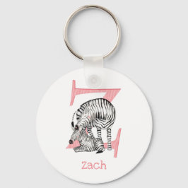 Llavero Animal ABC Z es para zebra key ring