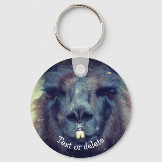 Llavero Animal de la granja de Llama Negra Personalizado