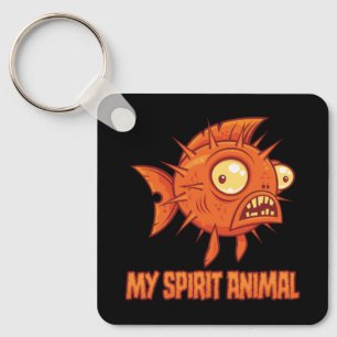 Llavero Animal Espiritual Pez Globo Ansioso y Extravagante