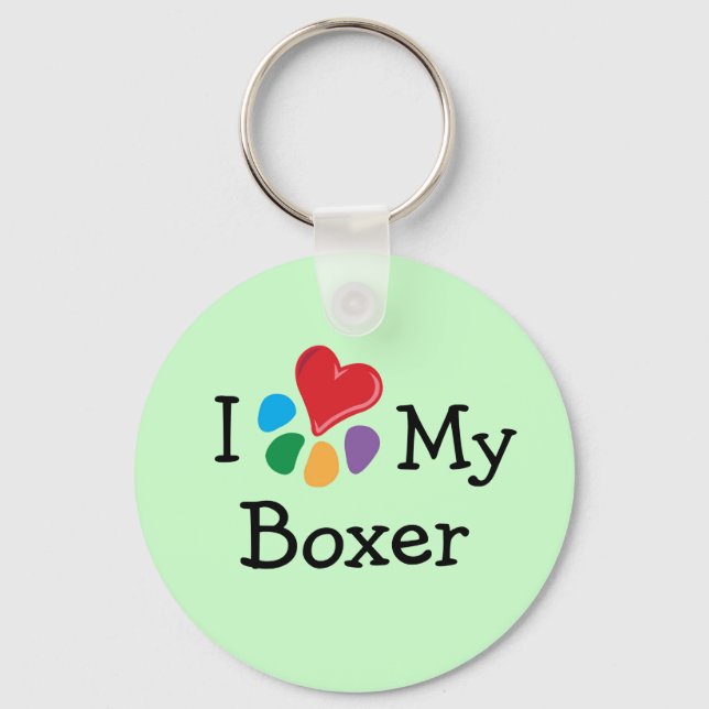 Llavero Animal Lover_I Heart My Boxer (Anverso)
