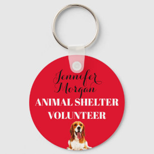 Llavero Animal Shelter Volunteer nombre personalizado plac