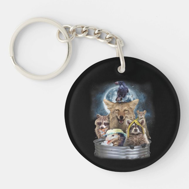 Llavero Animales de basura llorando en la fiesta de la lun (Frente)