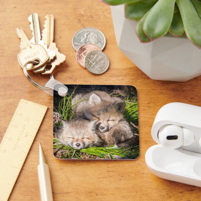 Llavero Animales de bebé más afectados | Bebé Red Fox Kits (Escritorio )