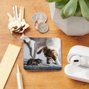 Llavero Animales de bebé más afectados Gatito y perro be