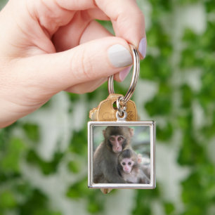 Llavero Animales de bebé más afectados   Monos japoneses