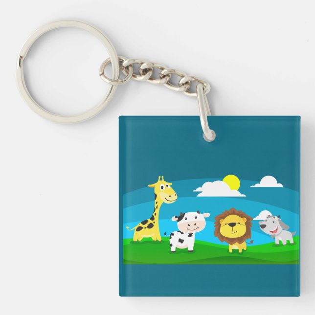 Llavero Animales de dibujos animados     (Frente)