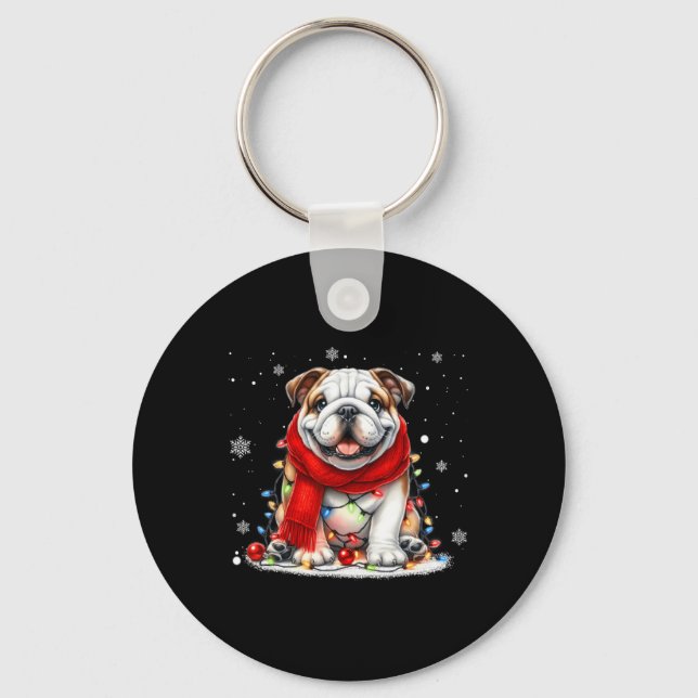 Llavero Animales de granja Pug Navidades de perro conjunto (Anverso)