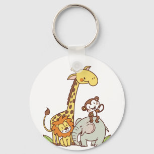 Llavero Animales de Personalizado lindo - jirafa, león y m