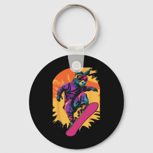 Llavero Animales De Snowboard - Donkey En Snowboard Snowbo