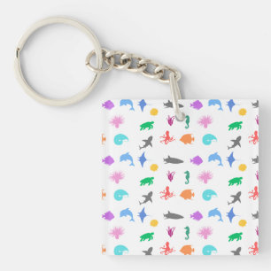 Llavero Animales marinos con estampado