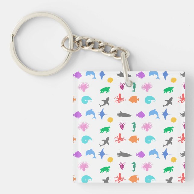Llavero Animales marinos con estampado (Frente)
