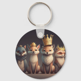 Llavero Animales salvajes con coronas