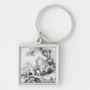 Llavero Animales salvajes 'de una historia de la tierra