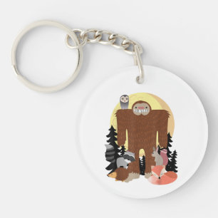 Llavero animales Sasquatch con criaturas del bosque