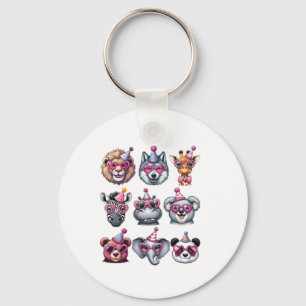 Llavero Animales zoológicos Fiesta de cumpleaños Amantes d