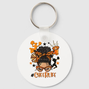 Llavero Animar vida Moño Desordenado Morena Naranja Negro 