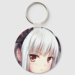 Llavero Anime fastidió a chica de pelo plateado con ojos d