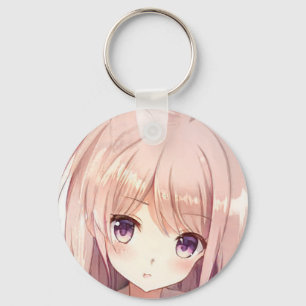 Llavero Anime manga chica fresa rubia lila curiosa