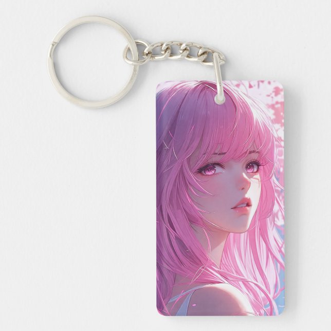 Llavero Anime pink keychain para Chicas (Frente)