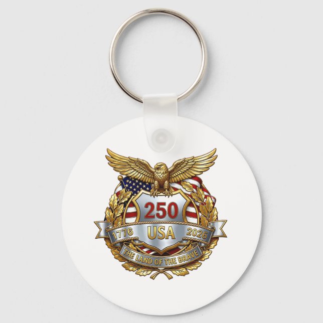 Llavero Aniversario 250 de América (Anverso)