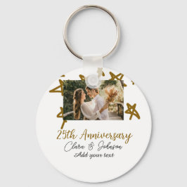 Llavero Aniversario boda añada nombre año imagen estrellas
